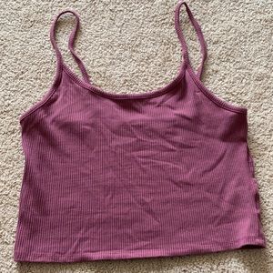 American eagle ribbed cropped tank